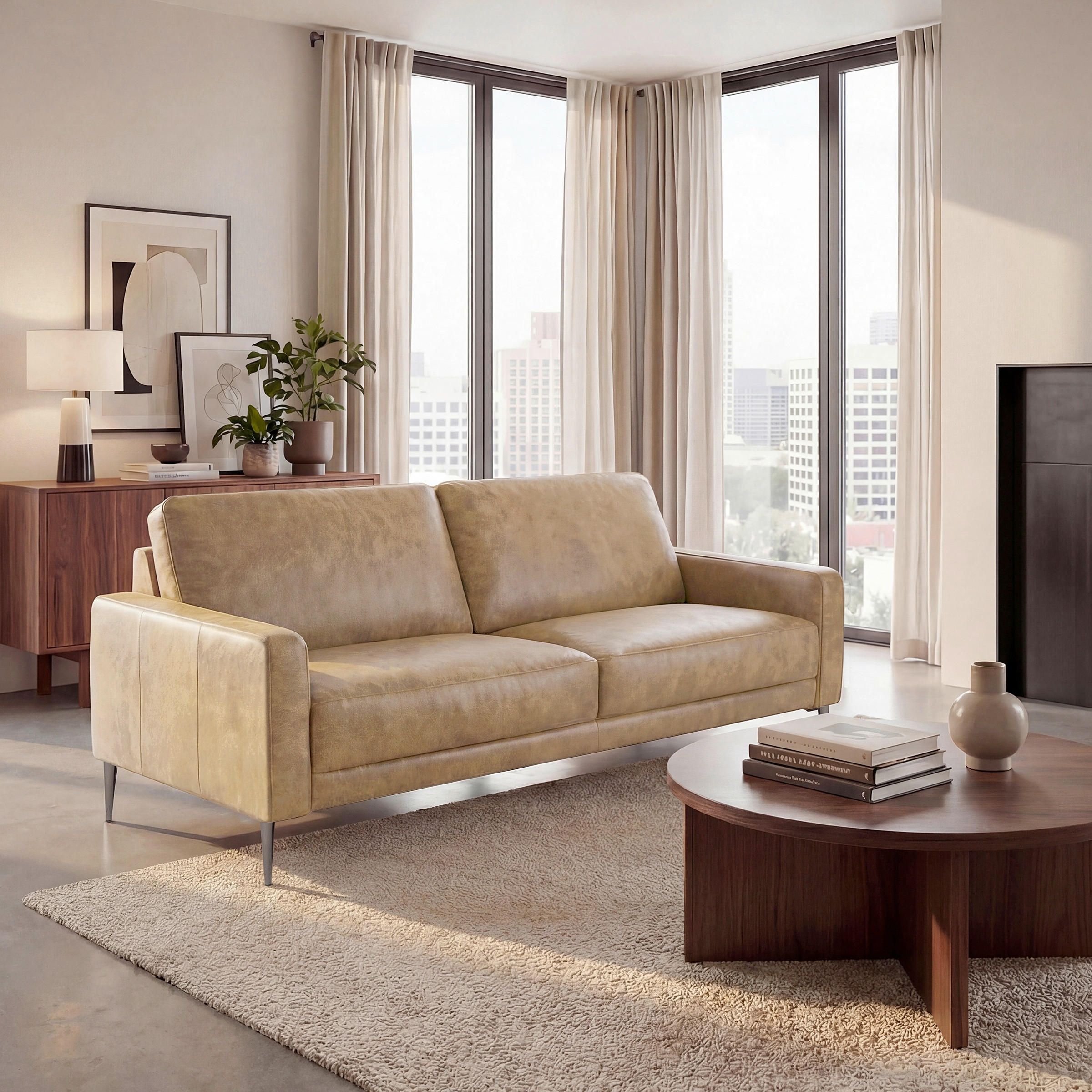 Livetastic 2-Sitzer-Sofa Spring Beige 157x85x92 cm