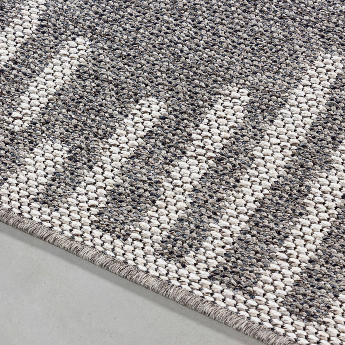 FLACHWEBETEPPICH 60/100 cm Aruba Grau  - Grau, Design, Textil (60/100cm)
