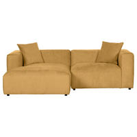 ECKSOFA Senfgelb Chenille  - Senfgelb/Creme, MODERN, Kunststoff/Textil (178/231cm) - Carryhome