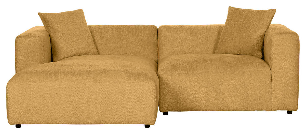 ECKSOFA Senfgelb Chenille  - Senfgelb/Creme, MODERN, Kunststoff/Textil (178/231cm) - Carryhome