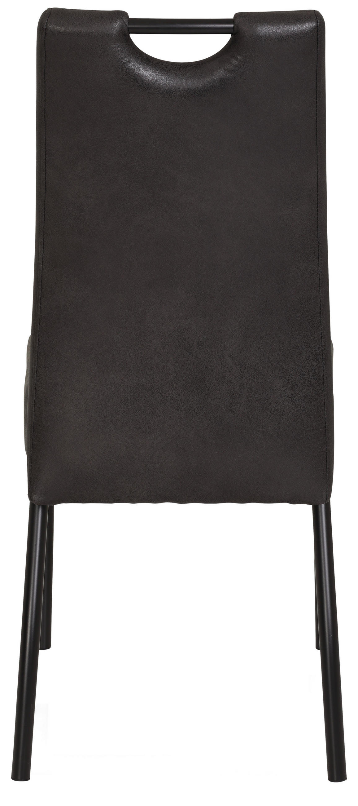 STUHL  in Mikrofaser Textil  - Anthrazit/Schwarz, KONVENTIONELL, Textil (44/99/62cm) - Carryhome