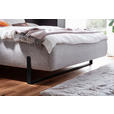 POLSTERBETT 180/200 cm  in Hellgrau  - Hellgrau/Schwarz, Design, Textil/Metall (180/200cm) - Esposa