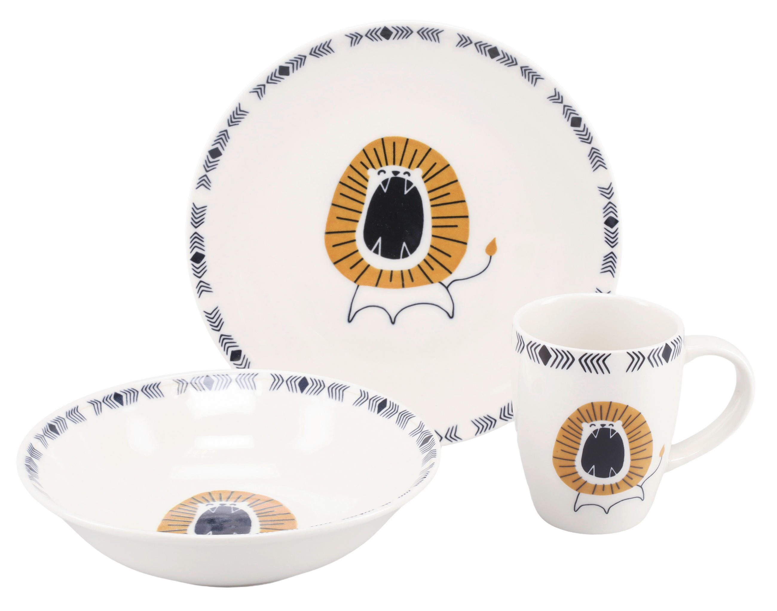 KINDERGESCHIRRSET 3-teilig  - Multicolor, Basics, Keramik - Creatable