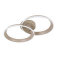 LED-DECKENLEUCHTE Velora 53,5/33/9,3 cm  - Sandfarben, Design, Kunststoff/Metall (53,5/33/9,3cm) - Dieter Knoll