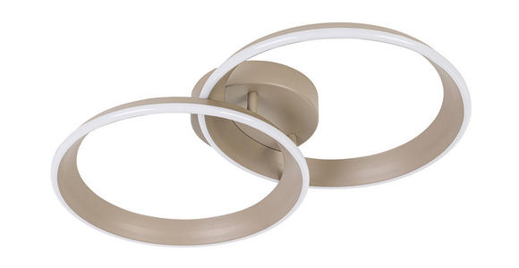 LED-DECKENLEUCHTE Velora 53,5/33/9,3 cm  - Sandfarben, Design, Kunststoff/Metall (53,5/33/9,3cm) - Dieter Knoll