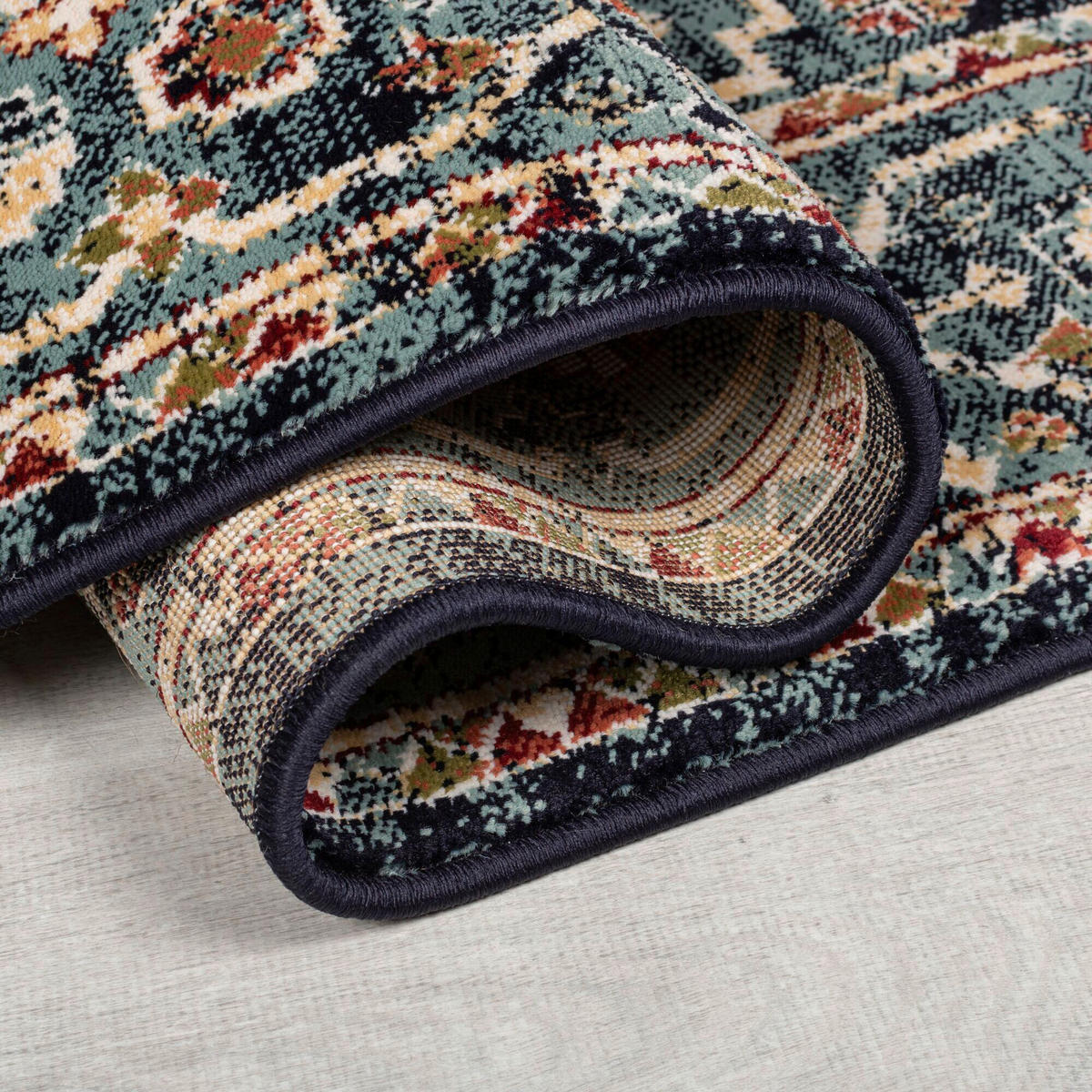 VINTAGE-TEPPICH 66/300 cm GILLINGHAM Blau  - Blau, KONVENTIONELL, Textil (66/300cm)