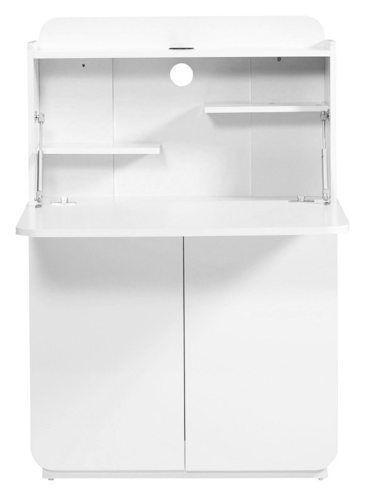 SEKRETÄR in Holzwerkstoff  - Weiss, Design, Holzwerkstoff (80/28/120cm)