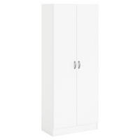 DREHTÜRENSCHRANK 69,2/170,4/34,6 cm 2-türig Weiß  - Silberfarben/Weiß, Basics, Holzwerkstoff/Metall (69,2/170,4/34,6cm) - MID.YOU