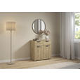KOMMODE  in 80/81/42 cm  - Chromfarben/Eiche Artisan, Design, Holzwerkstoff/Metall (80/81/42cm) - Carryhome