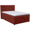 BOXBETT 140/200 cm  in Weinrot  - Weinrot/Schwarz, Konventionell, Holz/Holzwerkstoff (140/200cm) - Moderano