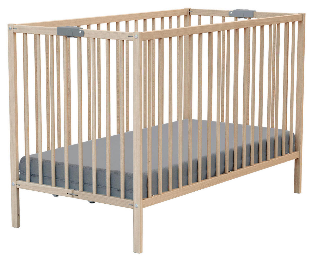 GITTERBETT Click  123,6/64,5/82 cm   - Naturfarben, Basics, Holz (123,6/64,5/82cm) - Jimmylee