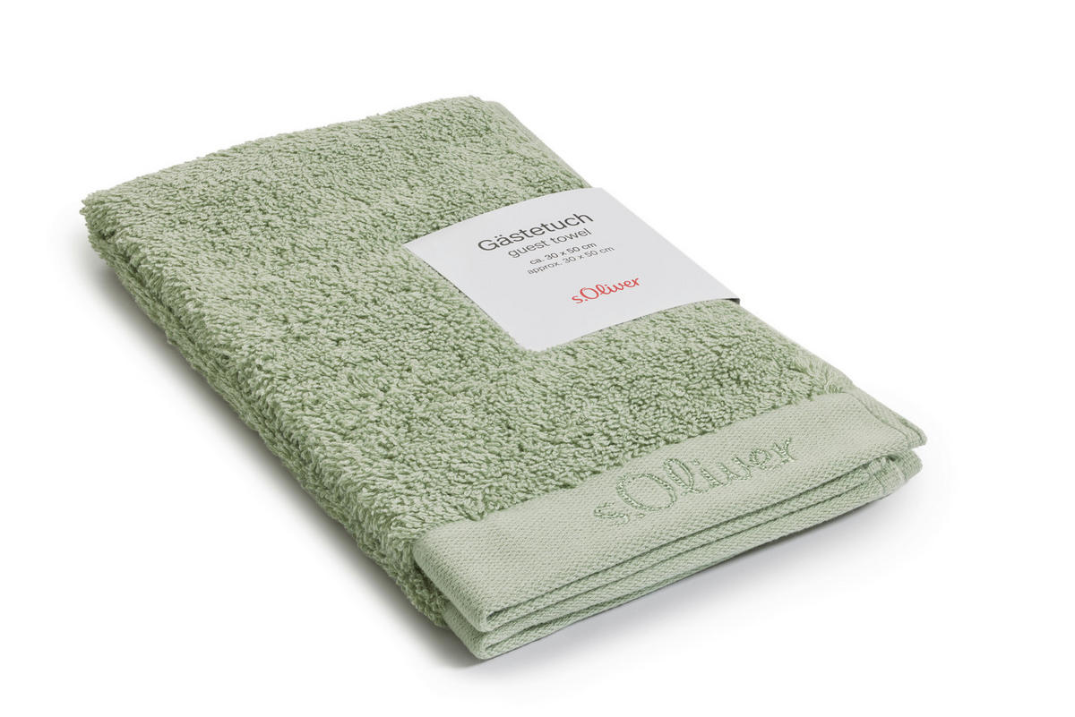 GÄSTETUCH 30/50 cm s.Oliver Hellgrün 2-teilig  - Hellgrün, Trend, Textil (30/50cm) - S. Oliver