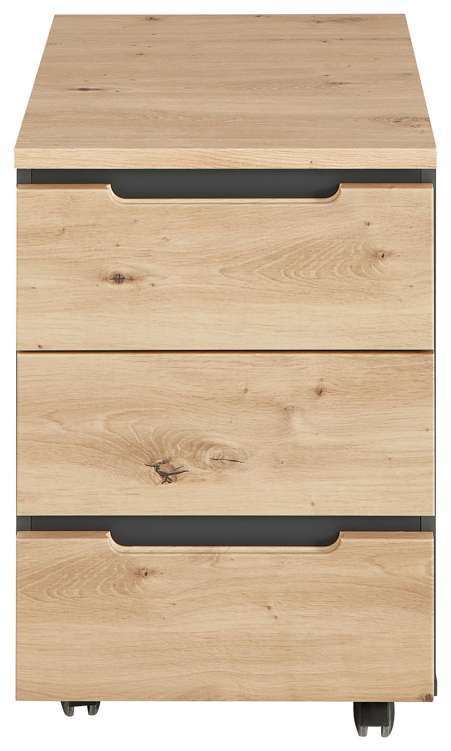 FIOKAR SA TOČKIĆIMA grafitno siva, hrast artisan - grafitno siva/hrast artisan, Moderno, pločasti materijal (45,0/66,0/55,0cm) - Voleo