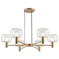 KRONLEUCHTER 96/21 cm  - Goldfarben, Basics, Glas/Metall (96/21cm) - MAYTONI