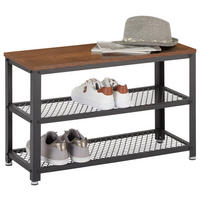 Etajeră Încălțăminte 73/45/30 cm  - culoare natur/negru, Trend, metal/material pe bază de lemn (73/45/30cm) - Carryhome