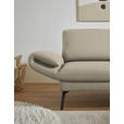 ECKSOFA  in Flachgewebe Beige Armteilverstellung, Relaxfunktion, Drehsitzfunktion  255-365/175-224 cm  - Beige/Schwarz, Design, Textil/Metall (255-365/175-224cm) - Dieter Knoll