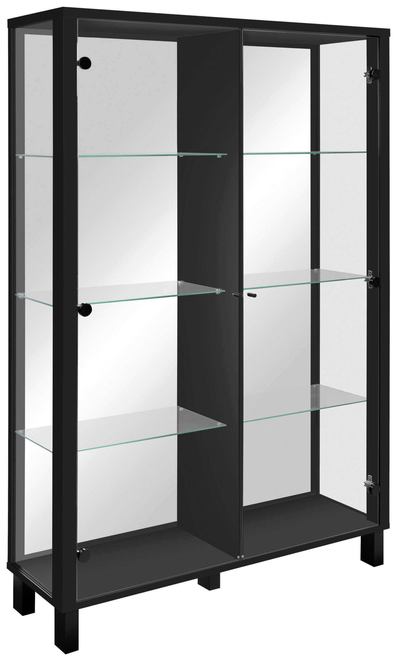 HIGHBOARD  in 100/150/33 cm  - Schwarz, KONVENTIONELL, Glas/Holzwerkstoff (100/150/33cm) - Carryhome