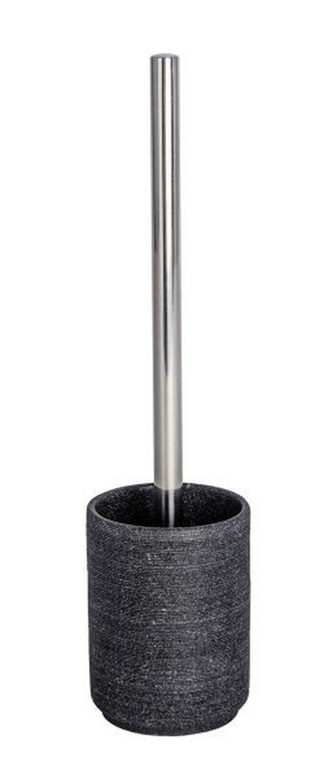 TOALETTBORSTSET i metall  plast   - kromfärg/antracit, Basics, metall/plast (9/37/9cm)