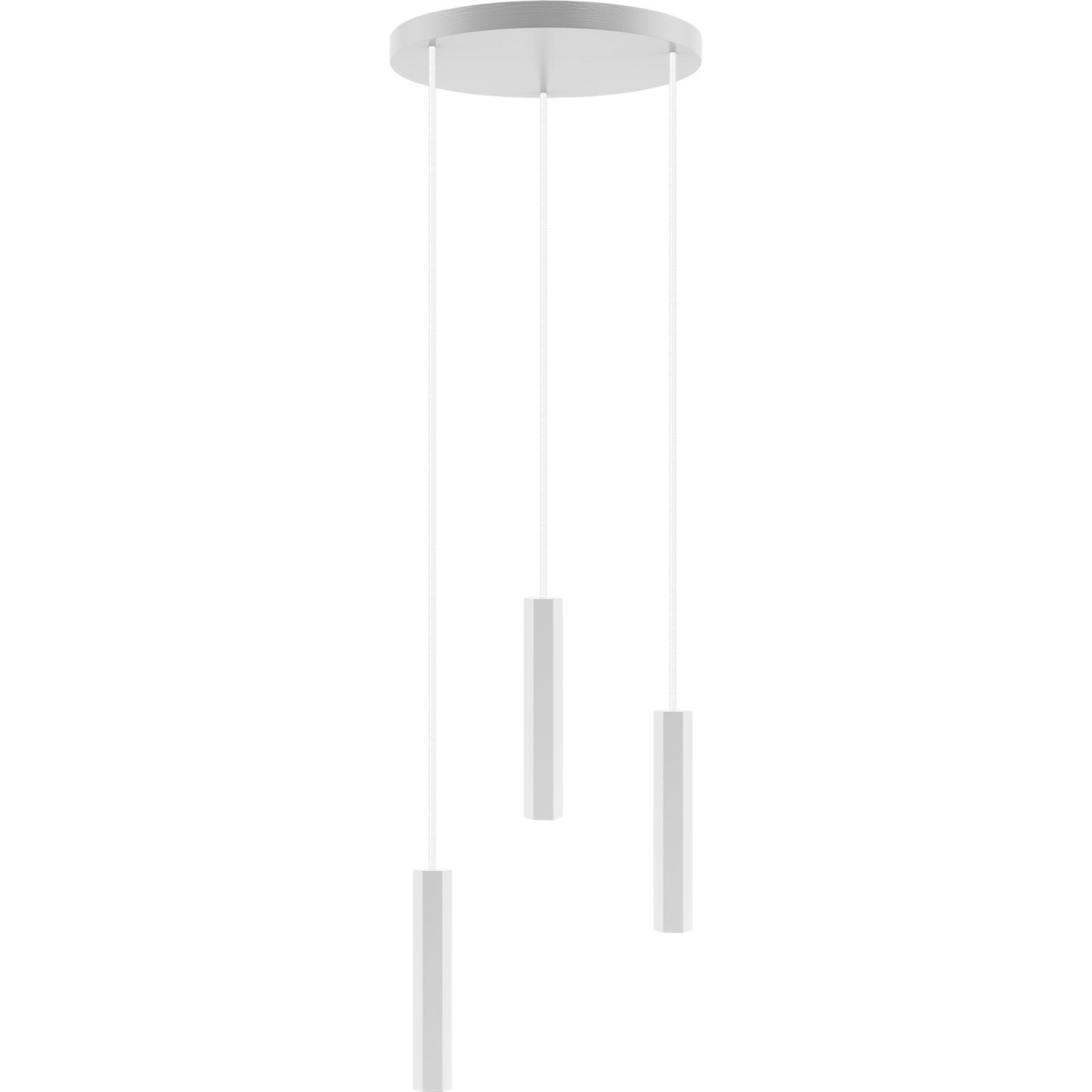 ZÁVĚSNÉ SVÍTIDLO, 30/150 cm  - bílá, Design, dřevo (30/150cm)