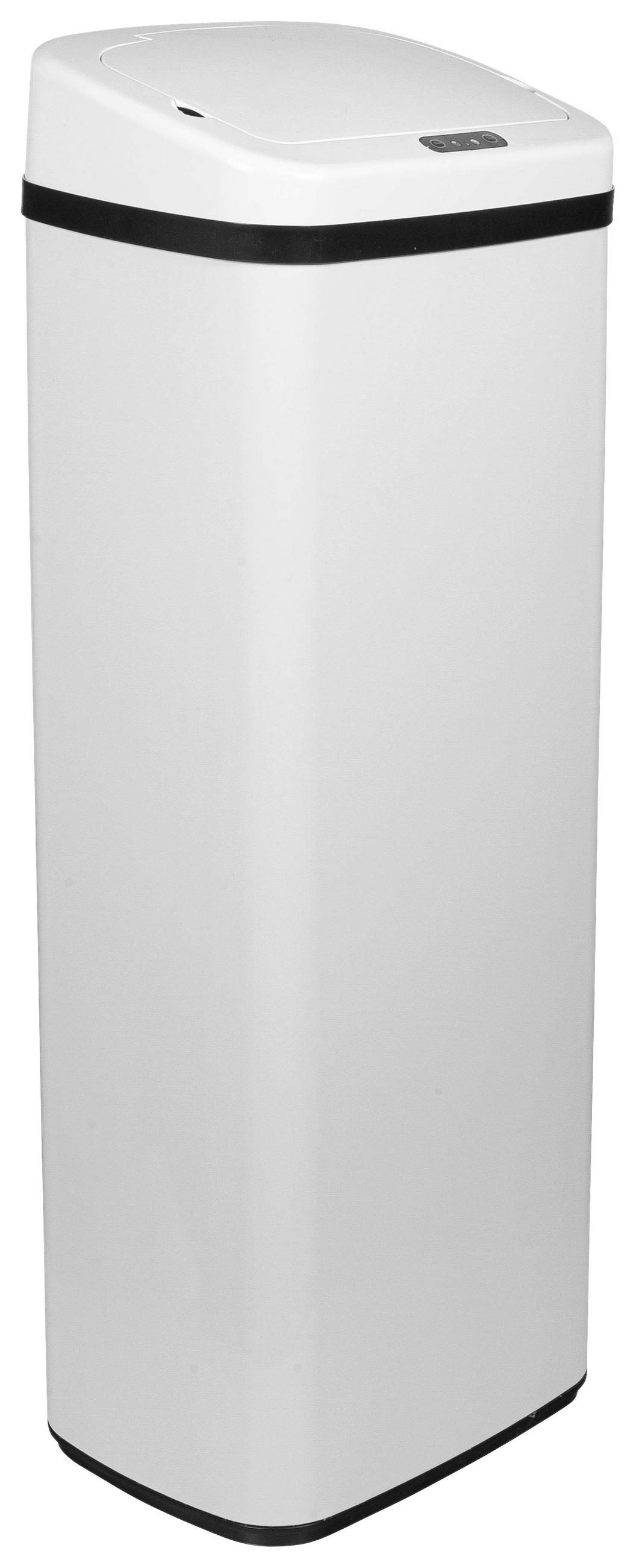 ABFALLSAMMLER 50 l  Metall  - Schwarz, Basics, Kunststoff/Metall (32/83/24cm) - MID.YOU