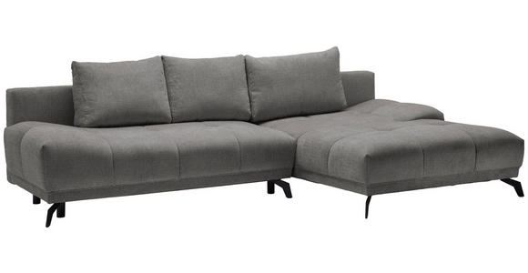 ECKSOFA Blau, Braun Chenille  - Blau/Schwarz, MODERN, Textil/Metall (290/182cm) - Hom`in