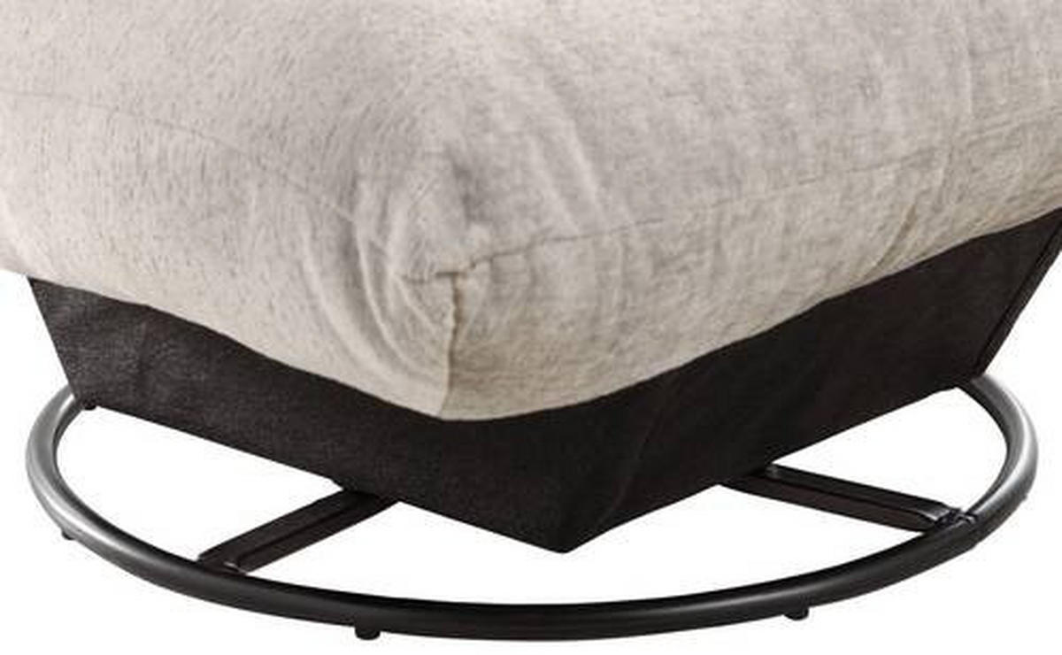 RELAXSESSEL in Textil Weiß  - Schwarz/Weiß, Design, Textil/Metall (100/78/96cm) - Livetastic