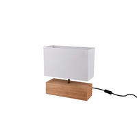 BORDSLAMPA Woody 30/12/30,5 cm   - vit/naturfärgad, Natur, trä/textil (30/12/30,5cm)