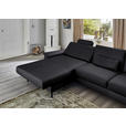 ECKSOFA  in Echtleder Anthrazit  176/334 cm  - Anthrazit/Schwarz, Design, Leder/Metall (176/334cm) - Dieter Knoll
