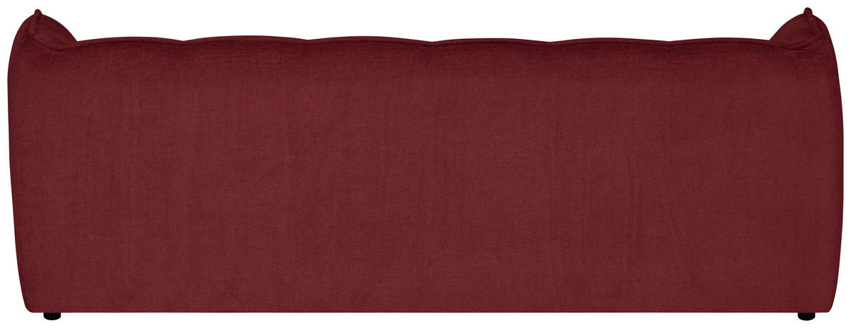 3-SITZER-SOFA LIVOLI in Chenille Bordeaux  - Bordeaux/Schwarz, Design, Kunststoff/Textil (217/70/94cm) - MID.YOU