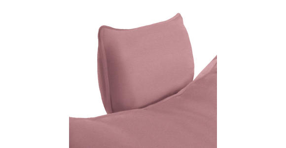 ECKSOFA in Flachgewebe Rosa 292/176 cm - Schwarz/Rosa, MODERN, Textil/Metall (292/176cm) - Carryhome