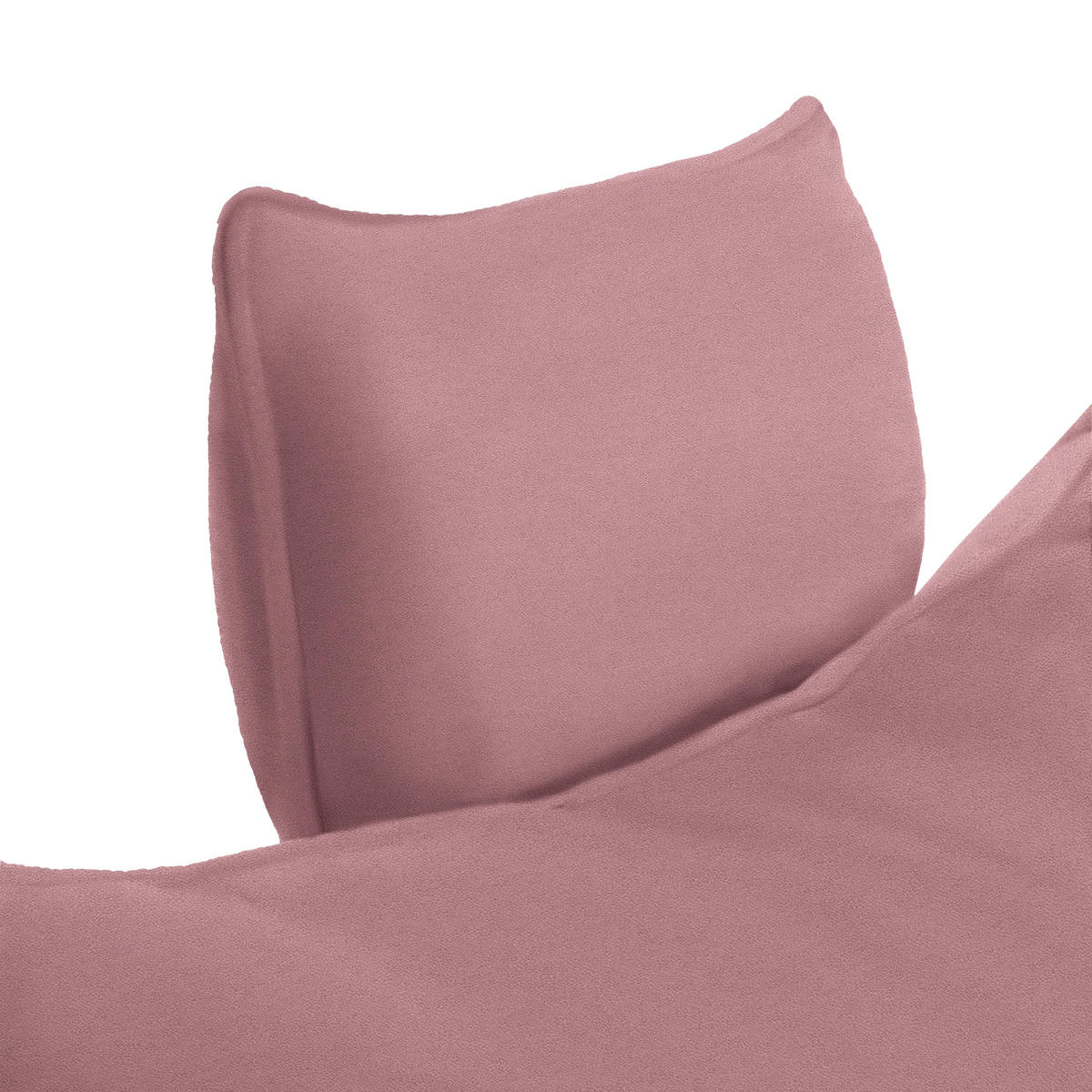 ECKSOFA PRATO Rosa Flachgewebe  - Schwarz/Rosa, MODERN, Textil/Metall (292/176cm) - MID.YOU
