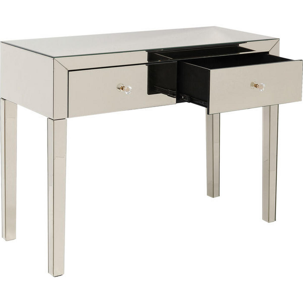 KONSOLENTISCH Champagner  - Champagner, Design, Glas/Holzwerkstoff (100/40/92,5cm) - Kare-Design