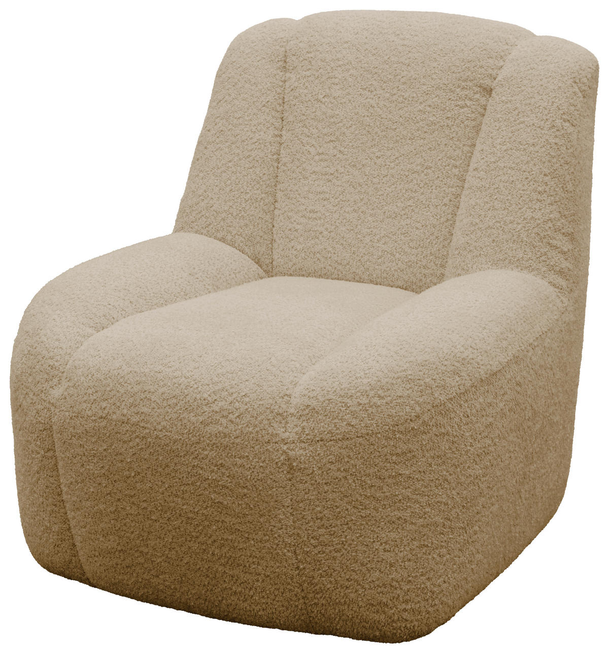 SESSEL in Chenille Taupe  - Taupe/Creme, MODERN, Kunststoff/Textil (77/82/93cm) - Livetastic