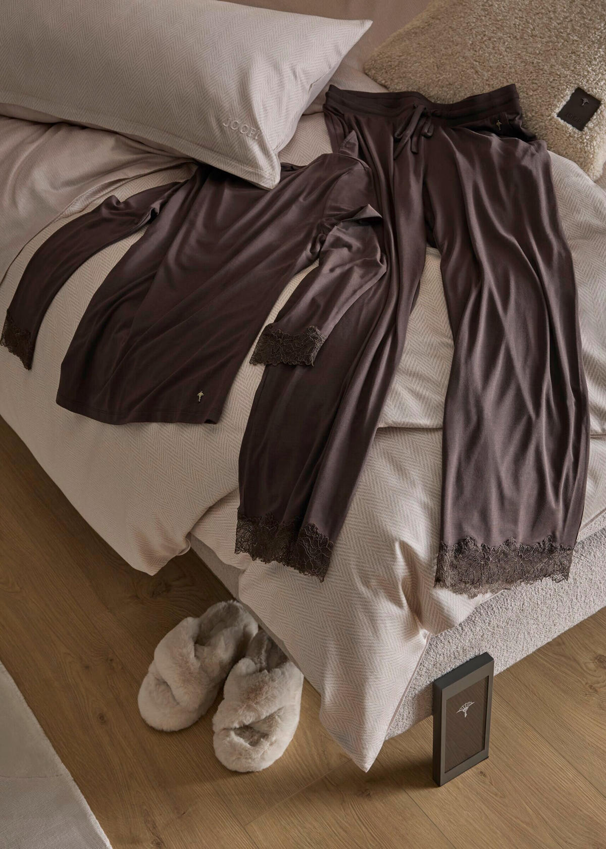 WENDEBETTWÄSCHE Makosatin 155/220 cm  - Creme, Basics, Textil (155/220cm) - Joop!