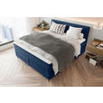 BOXSPRINGBETT 180/200 cm  in Dunkelblau  - Schwarz/Dunkelblau, KONVENTIONELL, Textil/Metall (180/200cm) - Carryhome