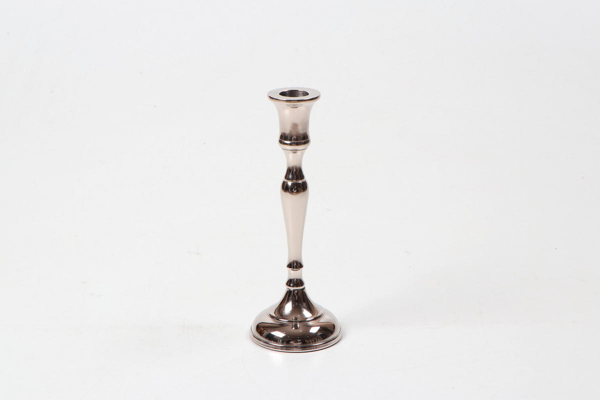 STOJAN NA SVÍČKY  kov - barvy niklu, Design, kov (7,5/20/4cm) - Ambia Home