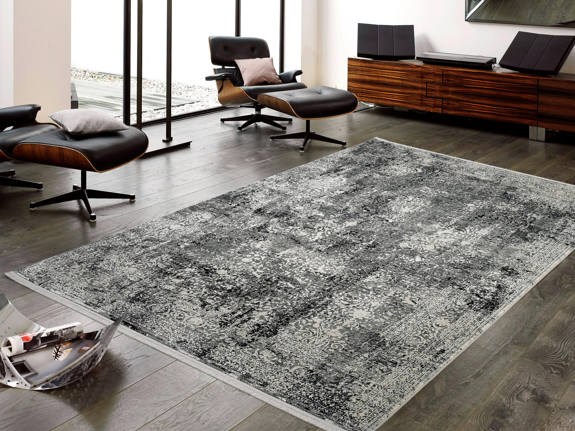 WEBTEPPICH 200/200 cm Avignon Dunkelgrau  - Dunkelgrau, Design, Textil (200/200cm) - Dieter Knoll