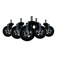 KOTAČIĆ ZA OKRETNU STOLICU    - crna, Design, plastika (7,5/12/3,3cm) - Livetastic