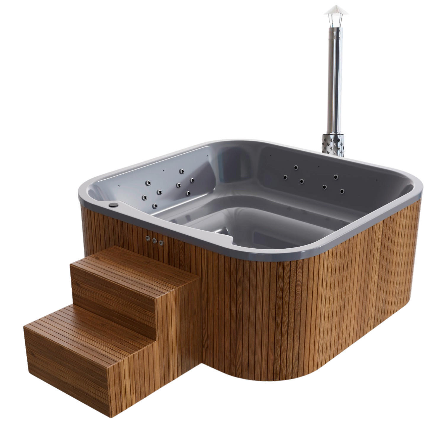 WHIRLPOOL 202/96 cm  - Perlmutt/Grau, KONVENTIONELL, Holz/Kunststoff (202/96cm)
