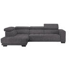 ECKSOFA in Mikrofaser Grau  207/301 cm  - Schwarz/Grau, Design, Textil/Metall (207/301cm) - Xora