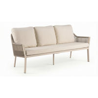 LOUNGESOFA  - Champagner/Creme, MODERN, Textil/Metall (198/83/79cm) - Tierra Outdoor
