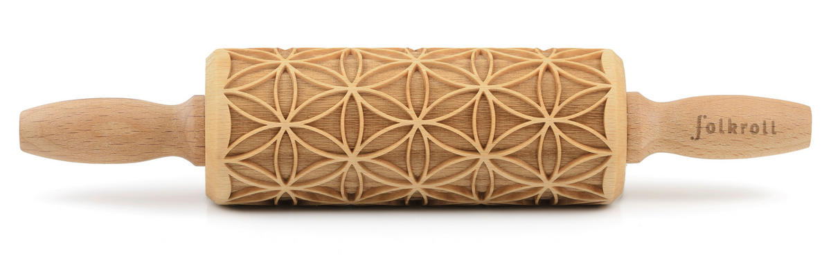 MOTIV-TEIGROLLE - Naturfarben, Basics, Holz (23/4,5/4,5cm) - Folkroll