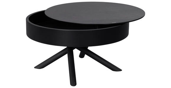 COUCHTISCH ESG 73.5/73,5/42 cm rund Schwarz, Bronzefarben - Schwarz/Bronzefarben, Design, Glas/Keramik (73.5/73,5/42cm) - Novel