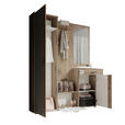 GARDEROBE 6-teilig  in 145/184/29 cm  - Eichefarben/Grau, Basics, Holzwerkstoff (145/184/29cm) - Carryhome
