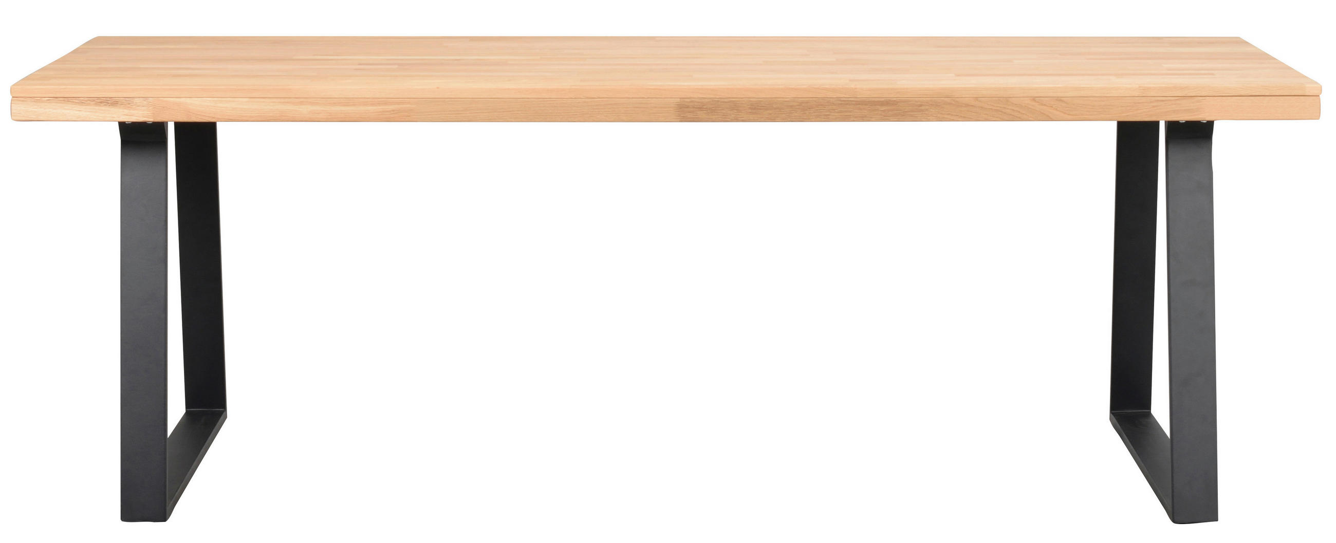 MATBORD i trä, metall 220/95/75 cm   - svart/ekfärgad, Klassisk, metall/trä (220/95/75cm) - Rowico