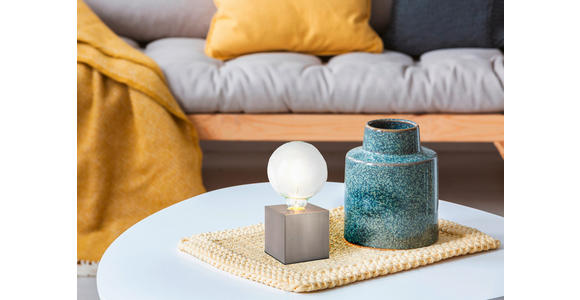 TISCHLEUCHTE Leonie 10/10/10 cm  - Nickelfarben, KONVENTIONELL, Metall (10/10/10cm) - Novel