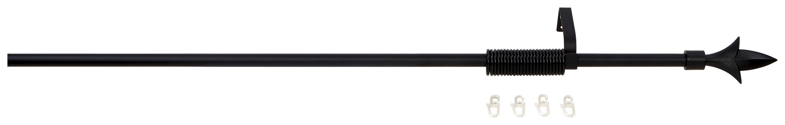 Rundstangengarnitur 1-lfg Paul Schwarz L: 130-240 Cm