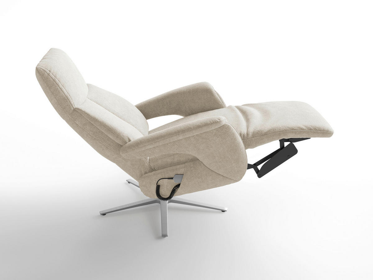 RELAXAČNÍ KŘESLO, textil, barvy stříbra - barvy stříbra, Basics, kov/textil (75/110/85cm) - Sit & More