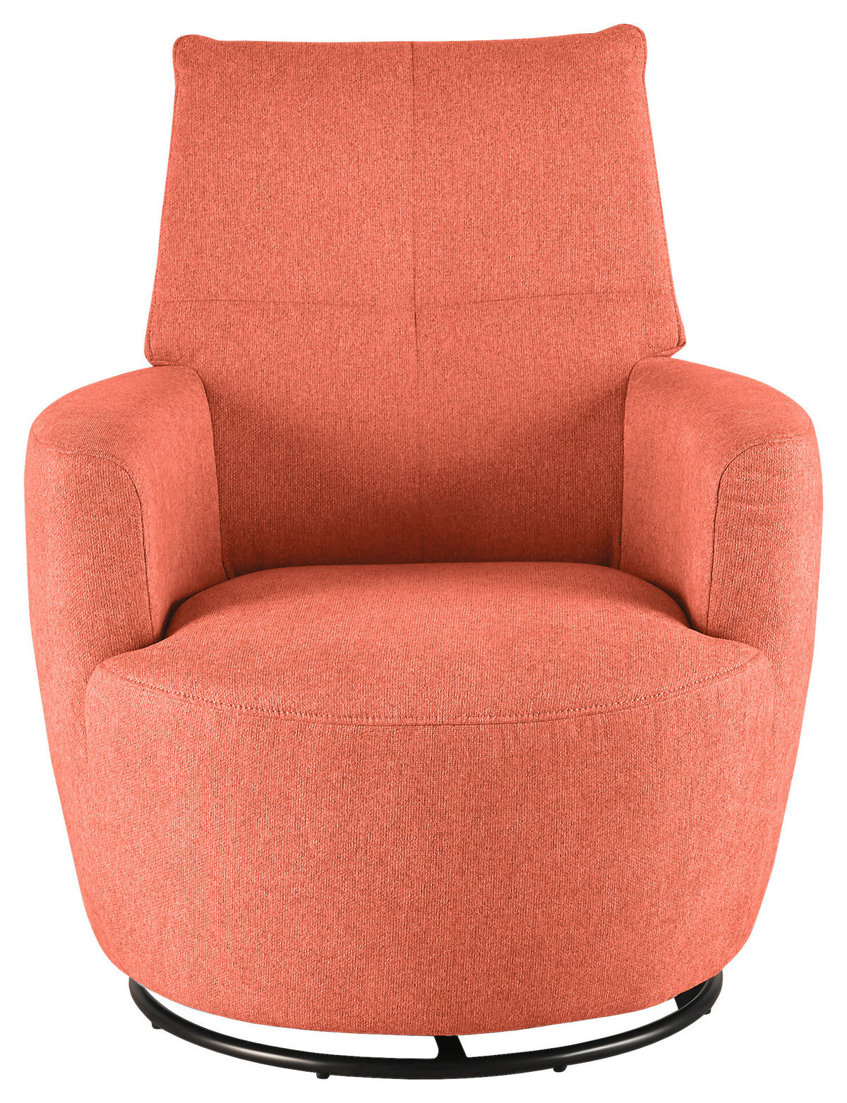 SESSEL Webstoff Koralle    - Koralle/Schwarz, Design, Textil/Metall (80/96/88cm) - SetOne by Musterring