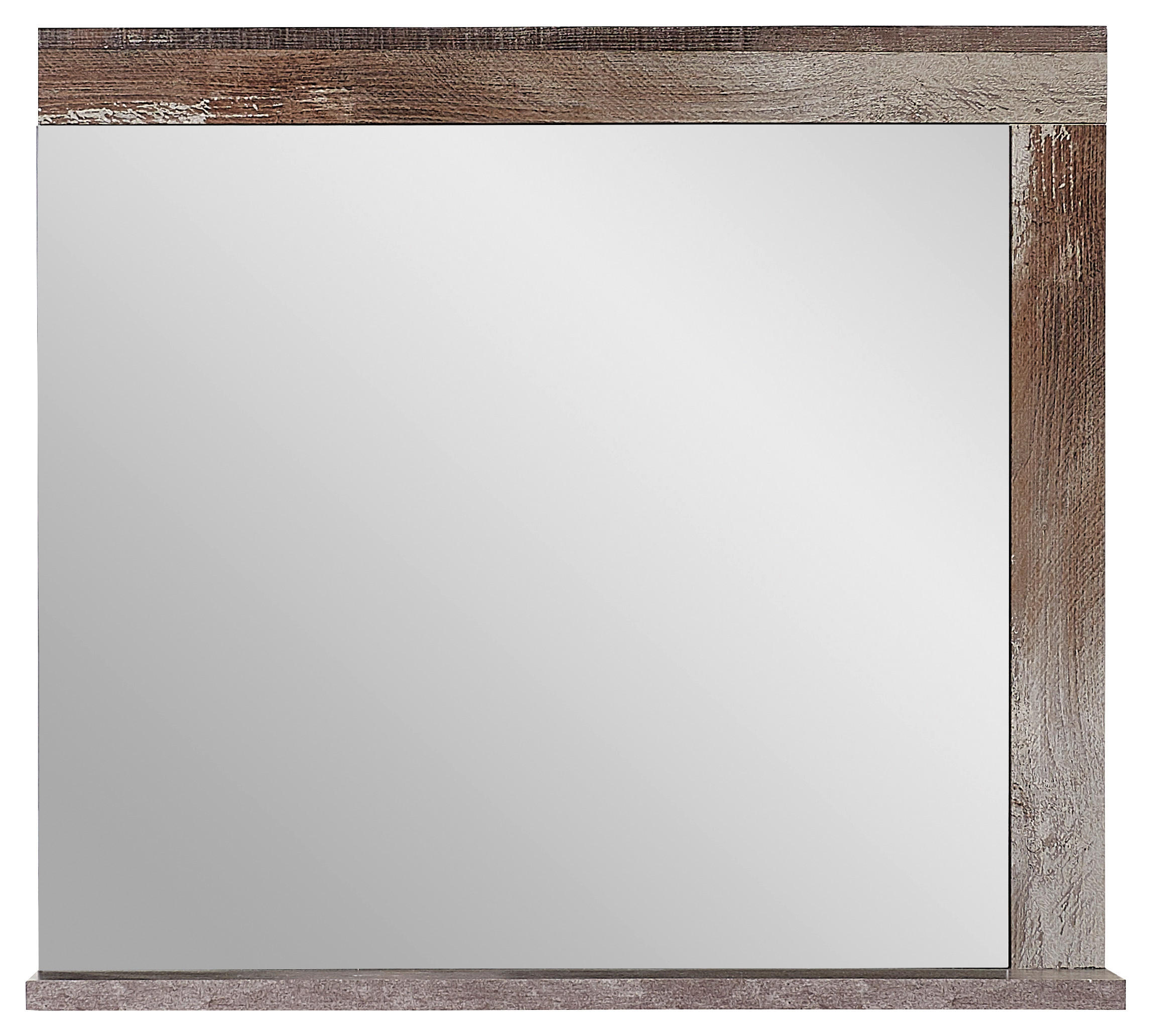 WANDSPIEGEL 77/70/12 cm    in rechteckig  - Naturfarben, LIFESTYLE, Glas/Holzwerkstoff (77/70/12cm) - Livetastic